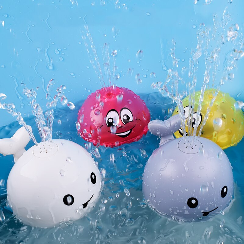 Baby Bath Toys Spray Water Shower Swim Pool Bathing Electric Whale Bath Ball with Light Music LED Light Toys for Kids