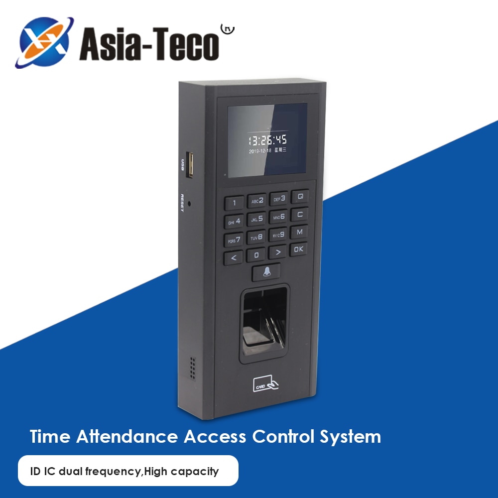 125Khz 13.56Mhz RFID Access Control Biometric Fingerprint Keypad System Electronic USB Time Clock Recorder Attendance Machine