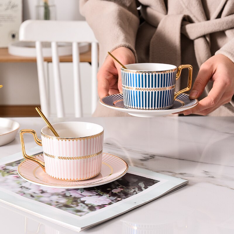 Tea Cup Saucers Bone China Teacups Coffee Cups Coffee Cup Saucers Set Mug Coaster Dish Set Office Tea Set Home Coffee Set