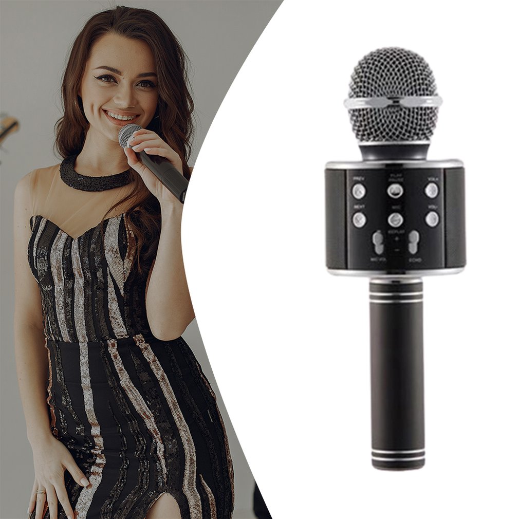 Wireless USB microphone condenser karaoke mic bluetooth stand radio mikrofon studio recording studio