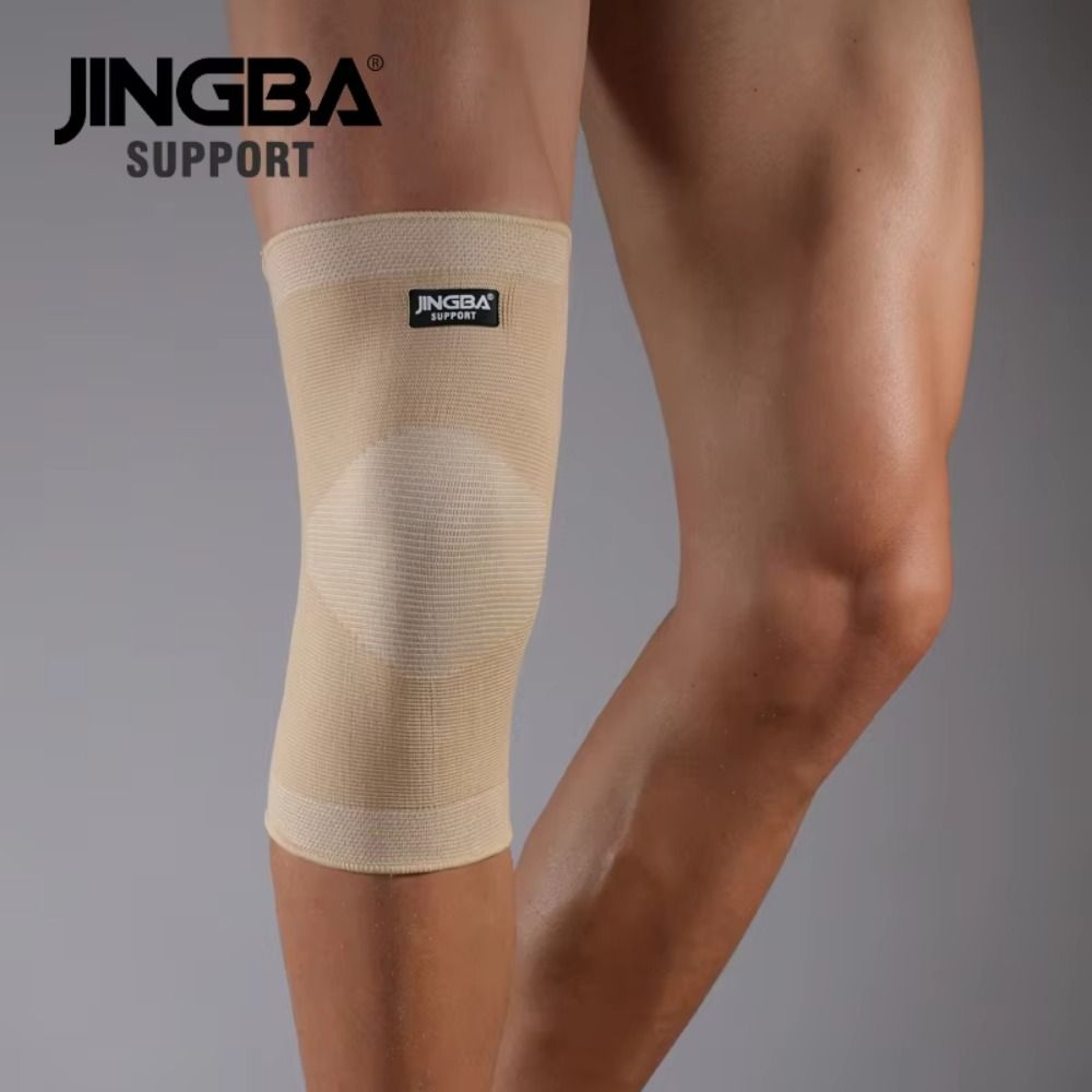 Genouillères de compression en nylon unisexe, protège-rotule élastique, manchon de soutien, sécurité sportive, couleur chair