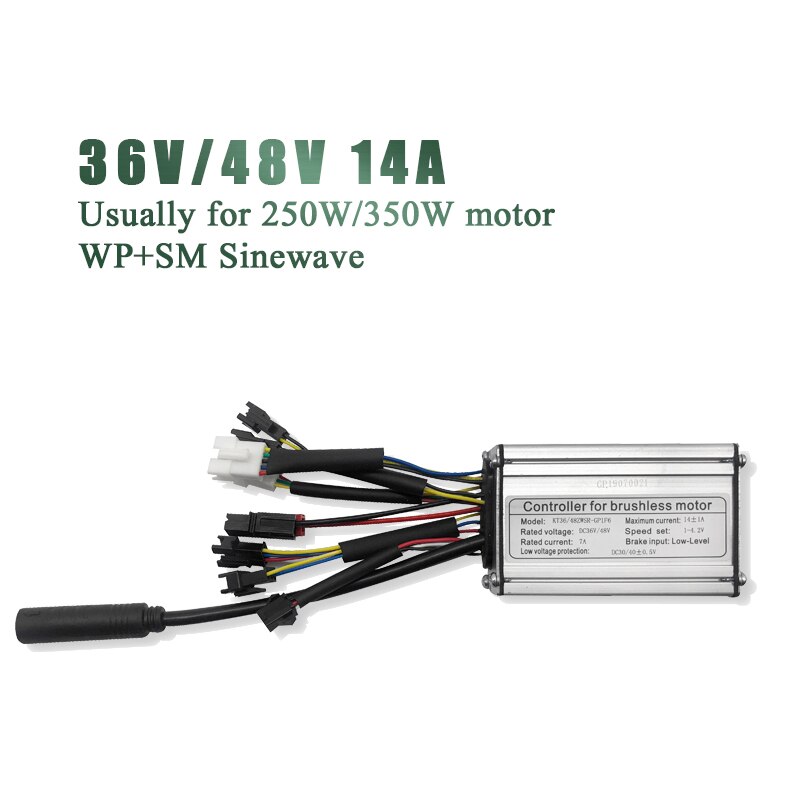 Kt ebike controller 36v 250w 350w 48v 500w 750w 1000w elcykel cykel borstlös lcd led e bike controller kt med ljus: 14a wp sm sinusvåg