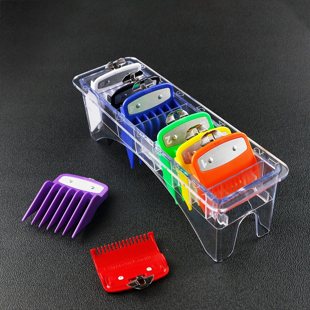 8pcs/10pcs universal hair clipper limit comb guide attachment set for wahl clippers hair clipper combs hair cutting guide comb