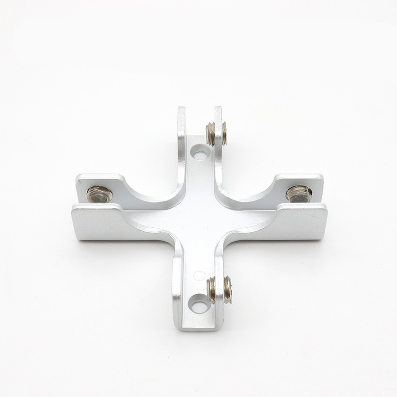 Aluminum Alloy Bathroom Glass Shelf Bracket Fixed Connector I Shape Bracket Metal Glass Clip Shelf Brackets for Glass Shelves