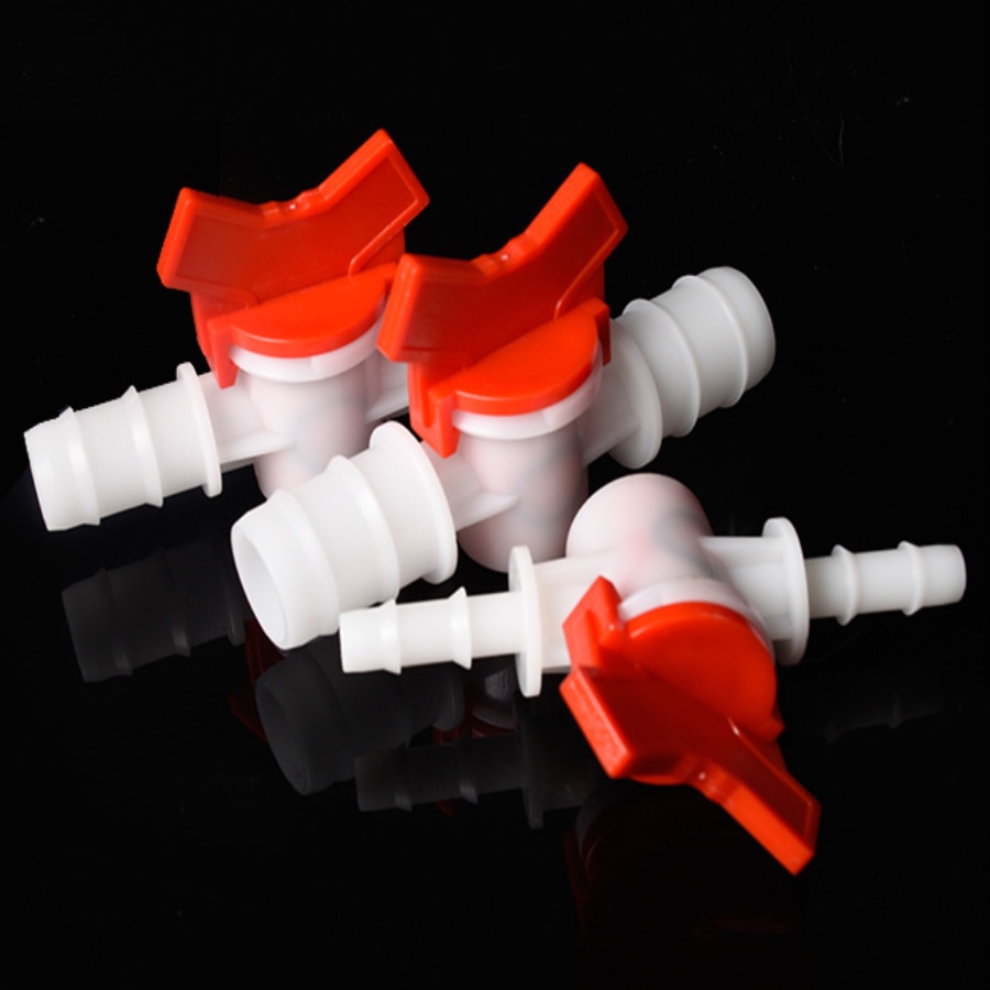 4 6 8 10 12 16 20 25mm Schlauch Stacheldraht Zwei Weg Gerade Reduzierung Kunststoff Ball Ventil Aquarium Garten bewässerung Wasser Flow Control
