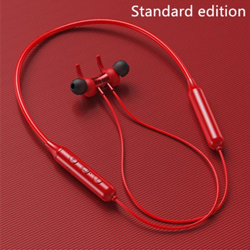 Tws  dd9 trådløse ipx 5 bluetooth høretelefoner magnetiske sports løbe headset vandtæt støjreduktion hovedtelefoner sports øretelefoner: Rød