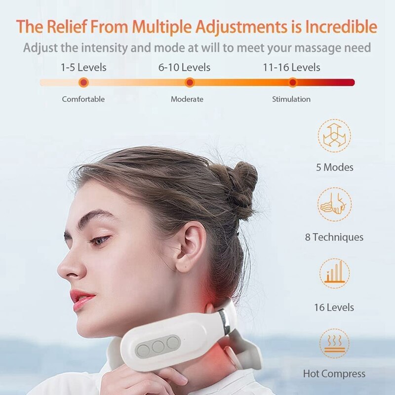 Neck Massager with Heat, Neck Massager for Pain Relief Neck Relax Neck Massage Therapy Neck Massager for Women &amp; Men