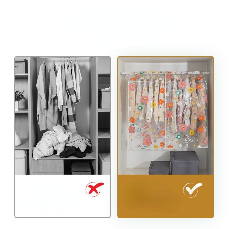 Waterproof Dustproof Clothes Big Dust Cover For Garment Suit Dress Coat Protector Hanging Organizer Wardrobe Storage Bags