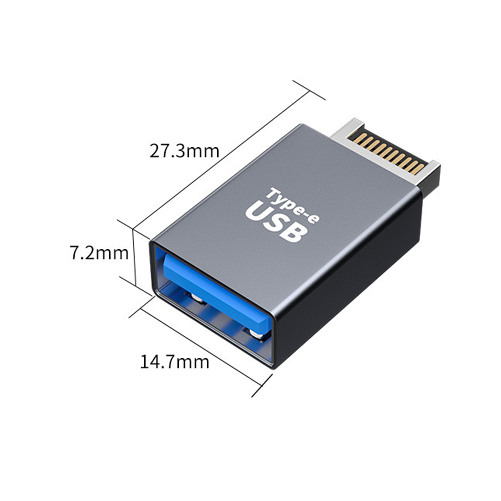 Placa base de cabecera de Panel frontal USB 3,1 tipo E A tipo C, adaptador USB de 90 grados A conector hembra USB 3,0 A para escritorio