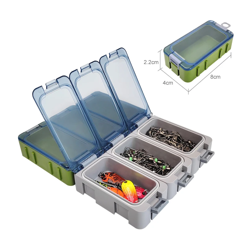Caja de herramientas que brilla en la oscuridad para pesca, Mini caja de almacenamiento de empalme, accesorios de plástico, contenedor de cebo duro para carpa