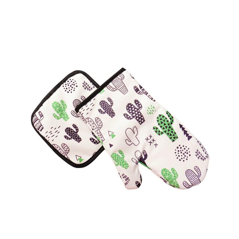 2 pièces cuisine gants isolation motif léopard Pad cuisson micro-ondes gants cuisson BBQ four maniques four mitaines cuisine gants: 9