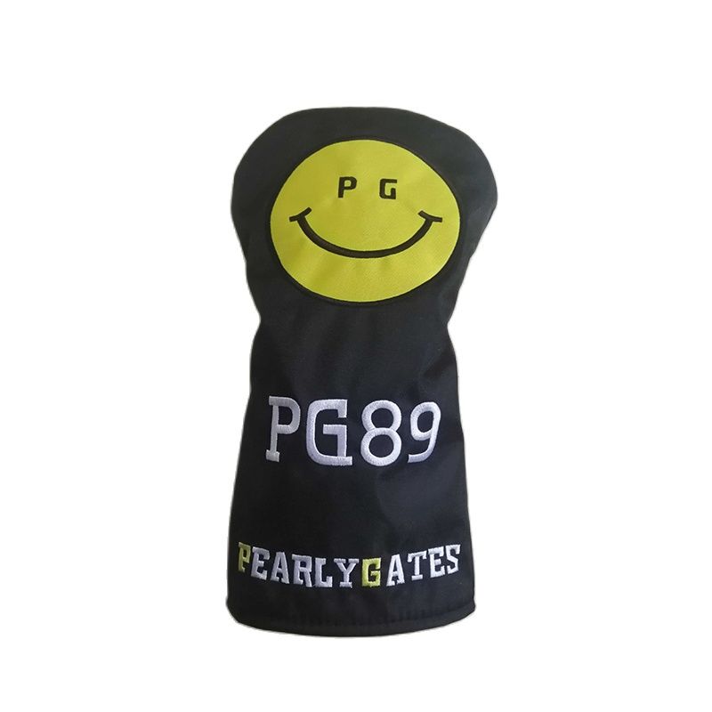 Golf Driver Fairway Woods Headcovers PG89 Smiling Face Nylon Golf Hybrid Blade Putter Covers For Clubs Set