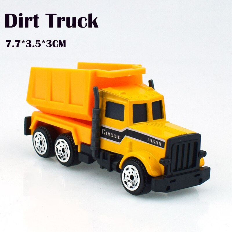 16 Stijlen Mini Techniek Legering Auto Tractor Diecasts Voertuig Speelgoed Dump Truck Model Klassieke Speelgoed Auto 'S Voor Kinderen Jongen Kids: Dirt truck