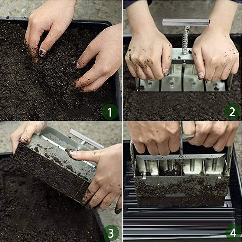 Soil Block Maker Stainless Steel Clod Machine Home Garden DIY Planting Tools