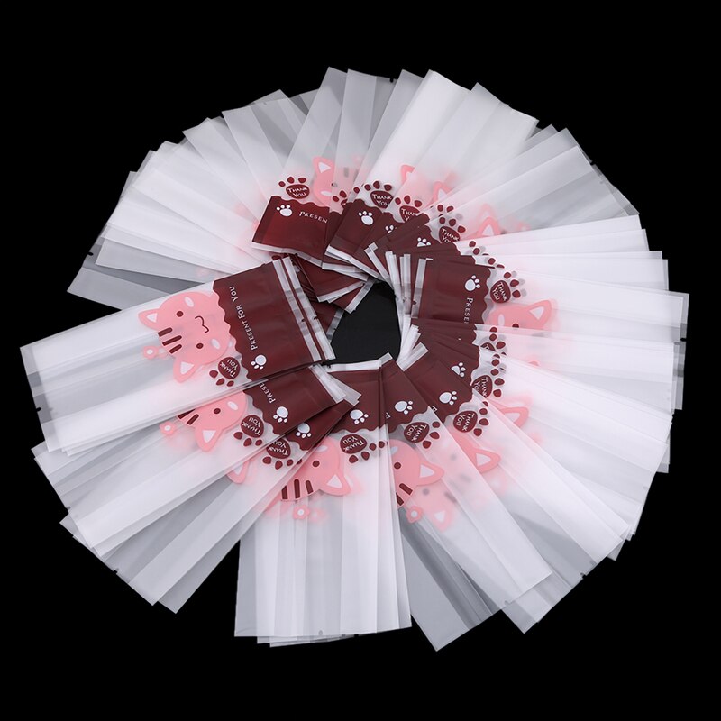 50Pcs/pack Cute Dog Cat Pattern Biscuit Cookie Bag Baking Packs Sac Plastique Plastic Packaging For Cookies Bolsas De Regalo