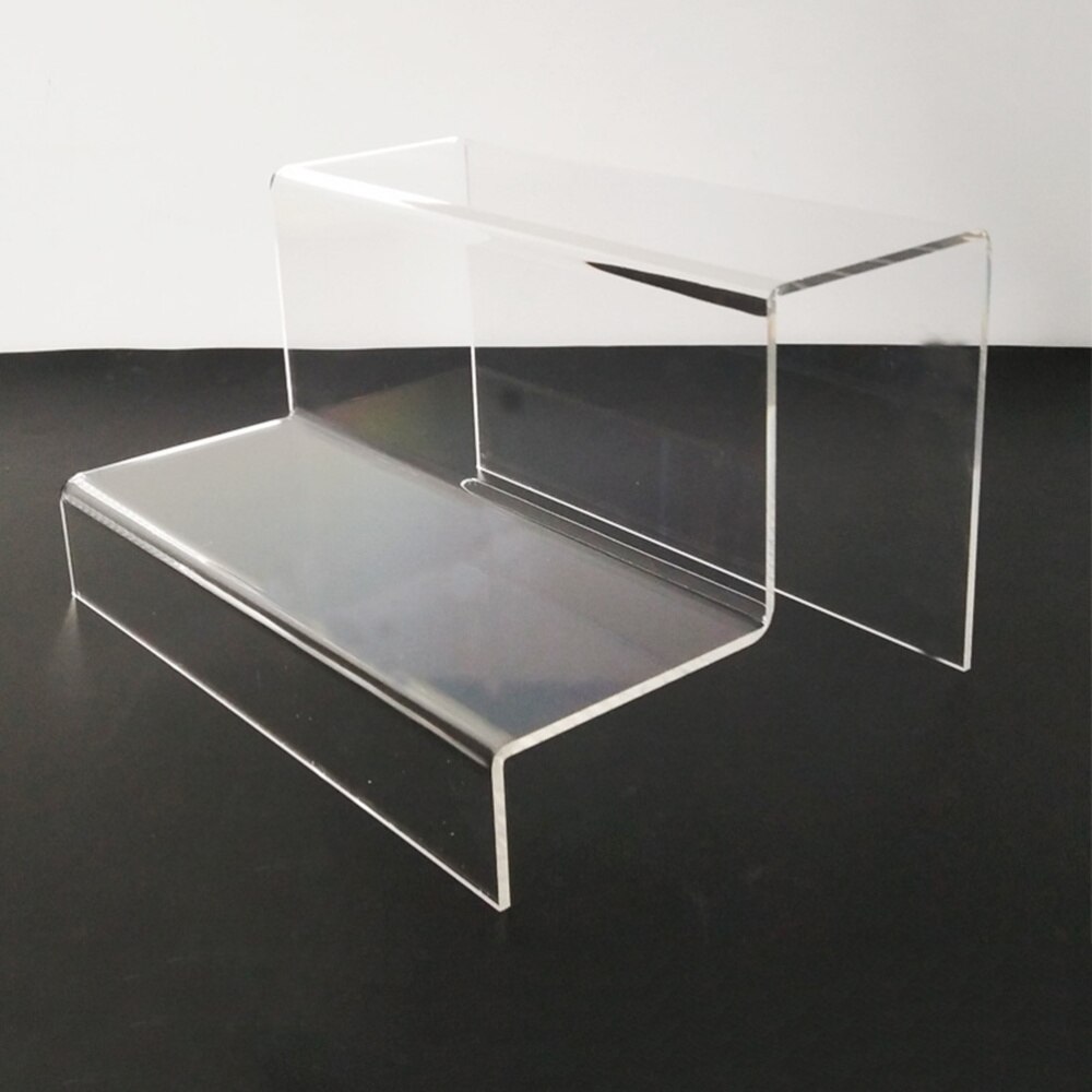 1 pc Display Stand Acrylic Clear Stepped Durable Holder Storage Rack for Models Acrylic Stepped Display Stand