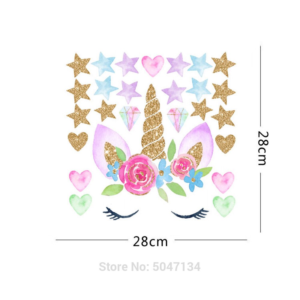 3d syntymäpäiväjuhla vauva lapsi yksisarvinen juhla sisustus tarrat askartelu tarrat super tee itse scrapbooking tarrakirja lapsille: Ksd 8816-1