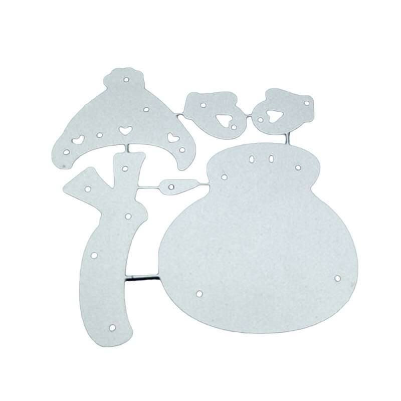 Christmas Gnome Santa Claus Metal Cutting Dies Stencil DIY Scrapbooking Template Dorp Ship: Snowman with Gloves