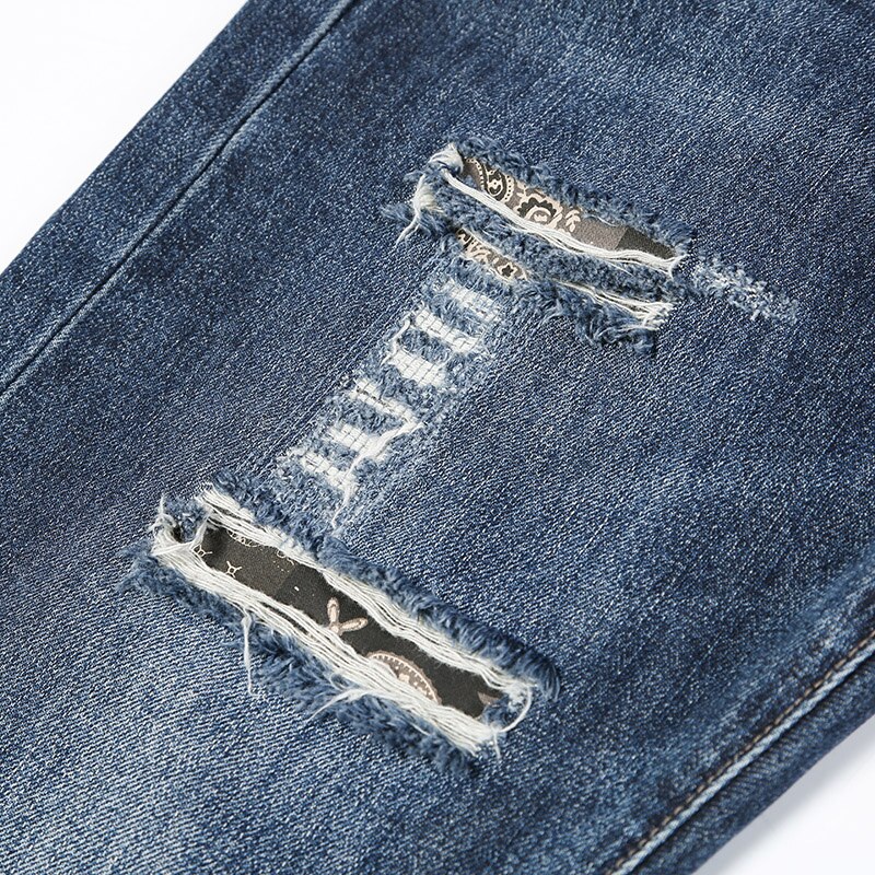Jean de Moto 100% coton pour Homme, coupe ample, style HIp Hop, Streetwear, pantalon de motard, sarouel