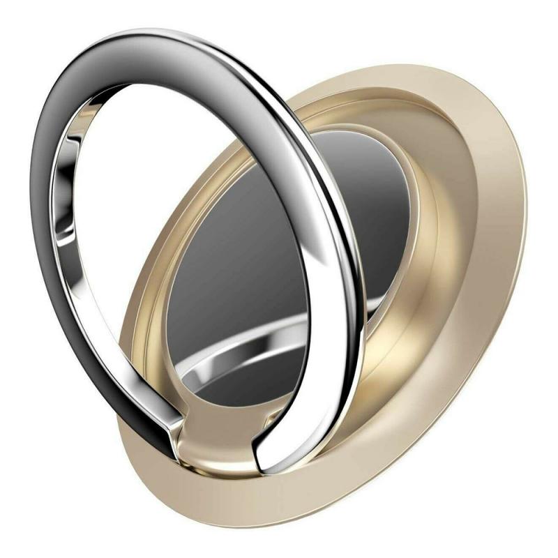1 stk universal 360 finger ring mobiltelefon holder stativ magnetisk bil metal greb bil beslag stativ tilbehør finger ring holder: Guld