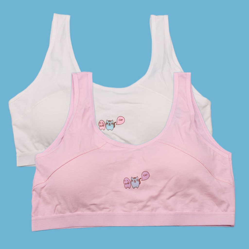 Kids Girls Underwear Foam Bra Vest Children Underclothes Sport Undies Clothes Cotton Soft Brassiere Sport Girl Bras For Teen