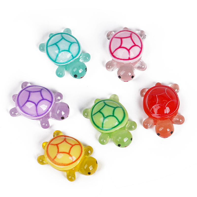 Mini leuchtende Schildkröte Home Decor Landschaftsbau Harz Handwerk leuchtende Schildkröte Garten Aquarium Miniaturen Ornament Aquarium Dekoration