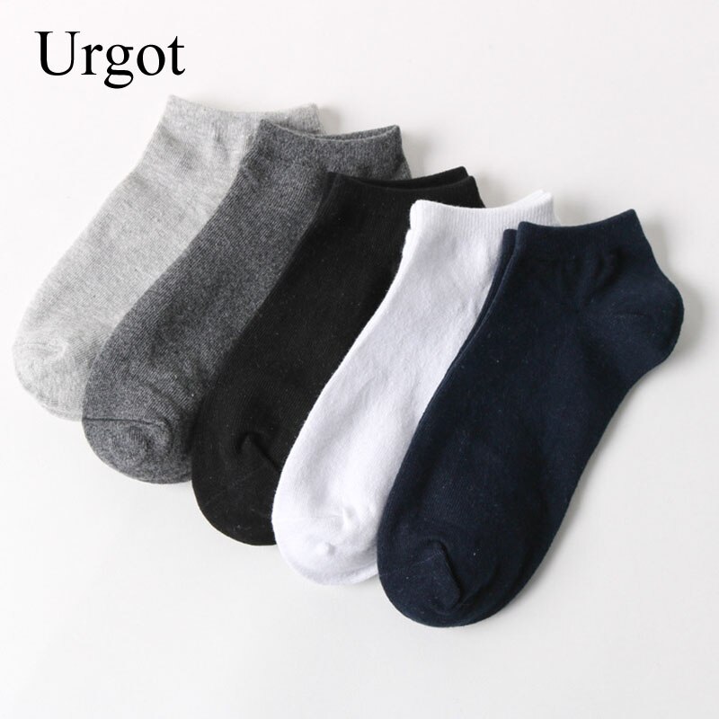 Urgot 10 Pcs=5 Pairs Men&#39;s Cotton Socks Large Big Plus Size 45,46,49,50 Business Ankle Socks Classic Sox Meias Calcetines Hombre