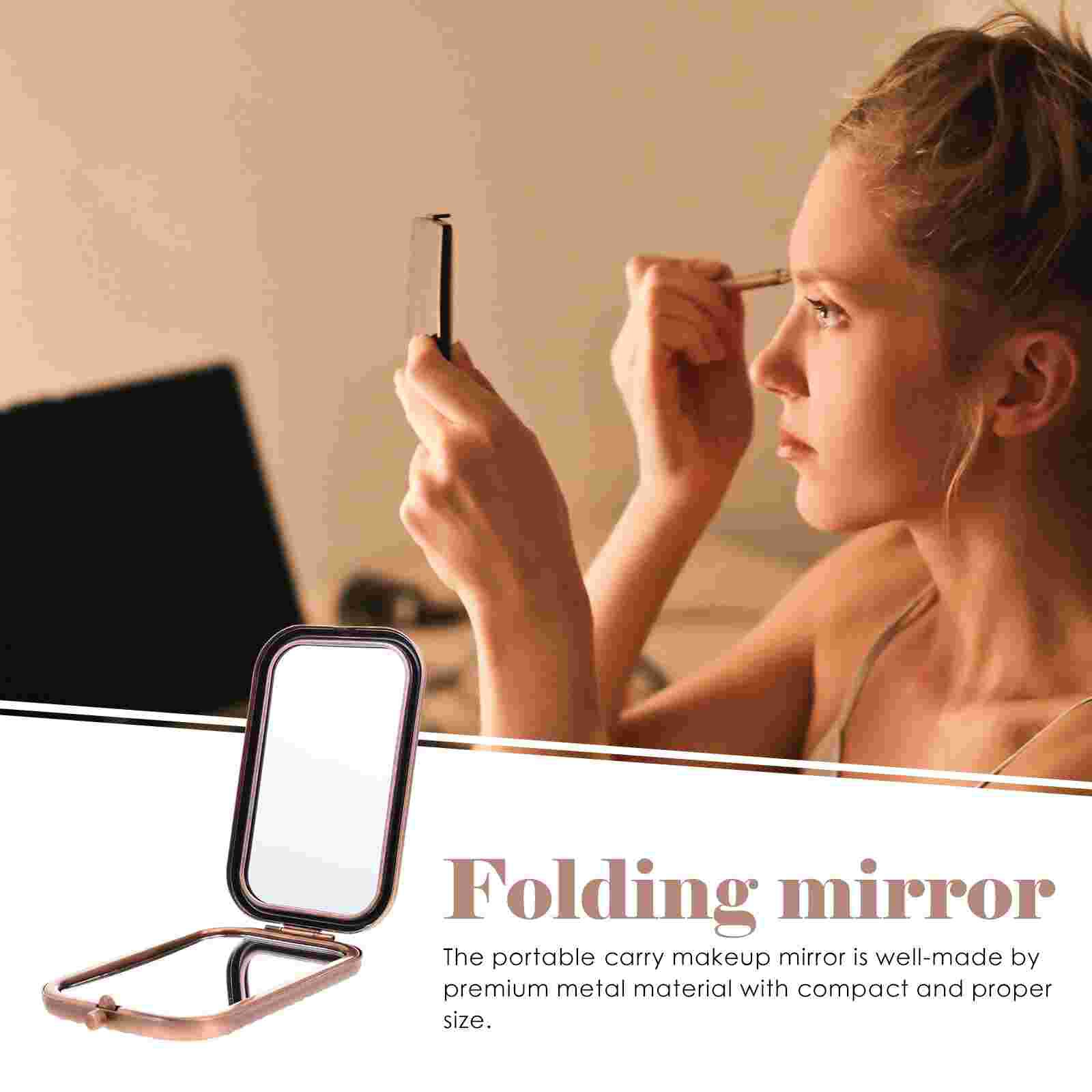 Two-sided Makeup Mirror Foldable Mirror Travel Makeup Mirror for