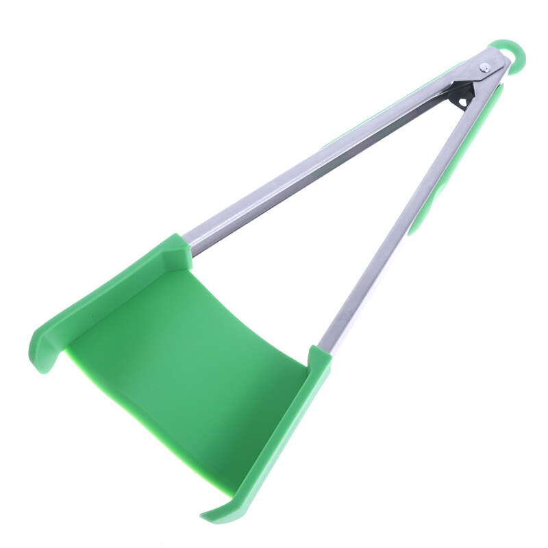 Espátula y pinzas de cocina inteligentes 2 en 1, antiadherente, resistente al calor, marco de acero inoxidable, pinza de cocina de silicona, herramientas: GN