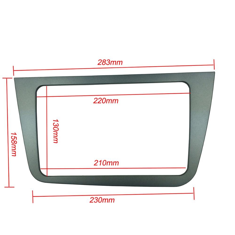 Dubbel Din Radio Fascia Voor Seat Altea Stereo Panel Dash Installatie Mount Trim Kit Gezicht Plaat Bezel Facia Lhd: Original Size