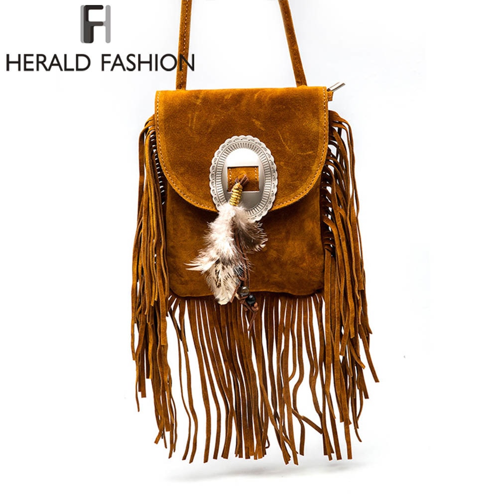 Women Pu Leather Handbag Female Shoulder Bags Brand Crossbody Bags Fringe Tassel Ladies Messenger Bags