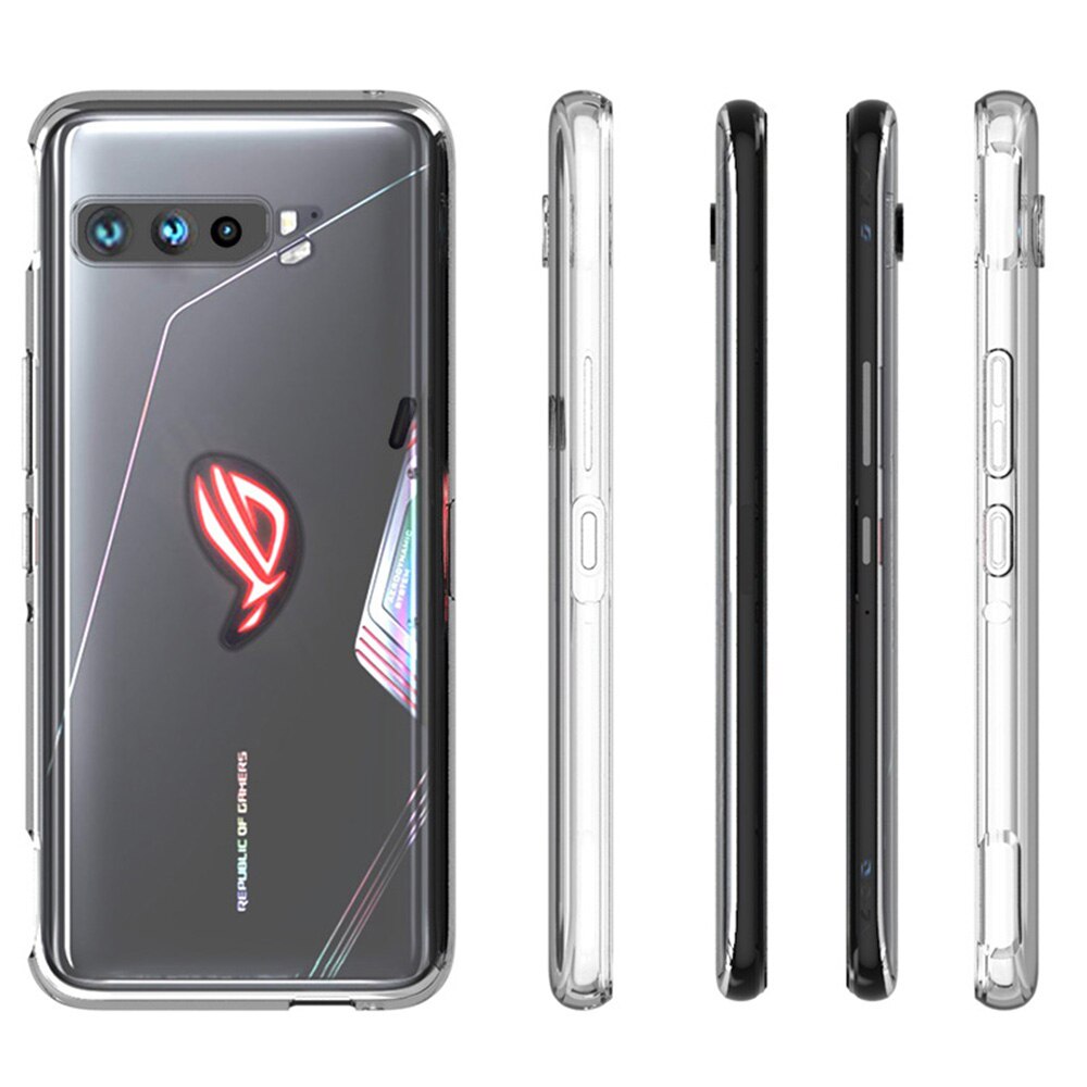 Funda de teléfono transparente de para ASUS Rog 3 ZS661KS, protector de cámara de TPU suave transparente, funda trasera Rog3 Phone3