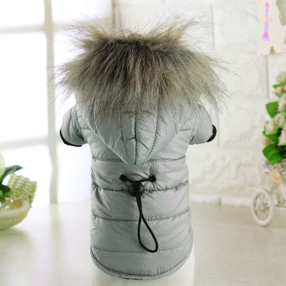 Hond Jas Winter Warm Kleine Hond Kleding Voor Chihuahua Soft Fur Hood Puppy Jas Kleding Hond Kleren Warm voor Hond D7