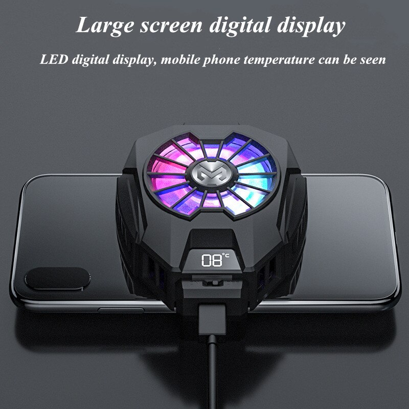 DL05 Handy Lüfter Tragbare Kühler für Gaming Kühler LED Digital Display USB Typ-C Gamepad Kühlsystem für iPhone