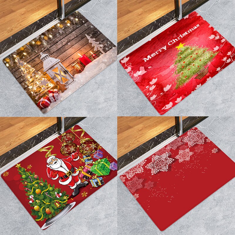 115X160Cm Kerst Tapijt Winter Office Home Warm Mat Xmas Party Play Tapijt Ultra Zachte Vloerkleed woonkamer Anti-Slip Tapijt