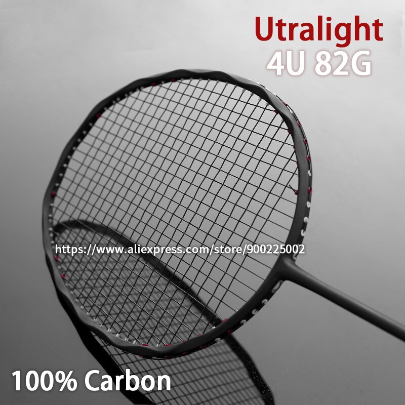 Carbon Fiber Badminton Rackets 4U Professionele Offensief Soort Rackets Met Zakken Snaren 22-30LBS Racket Snelheid Sport