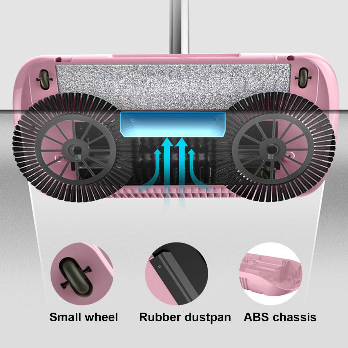Sweeping Machine Push Type Free Hand Wash Plate Mop Multi-function Hand Push Household Cleaning Sweeper Blue/Pink