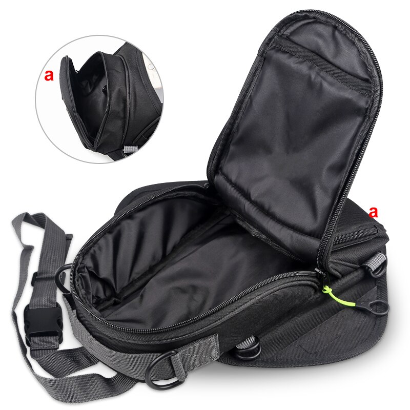 Bolsa magnética para tanque de motocicleta, correas fijas para navegación por teléfono móvil, bolso de combustible multifuncional para moto, paquete de Motor