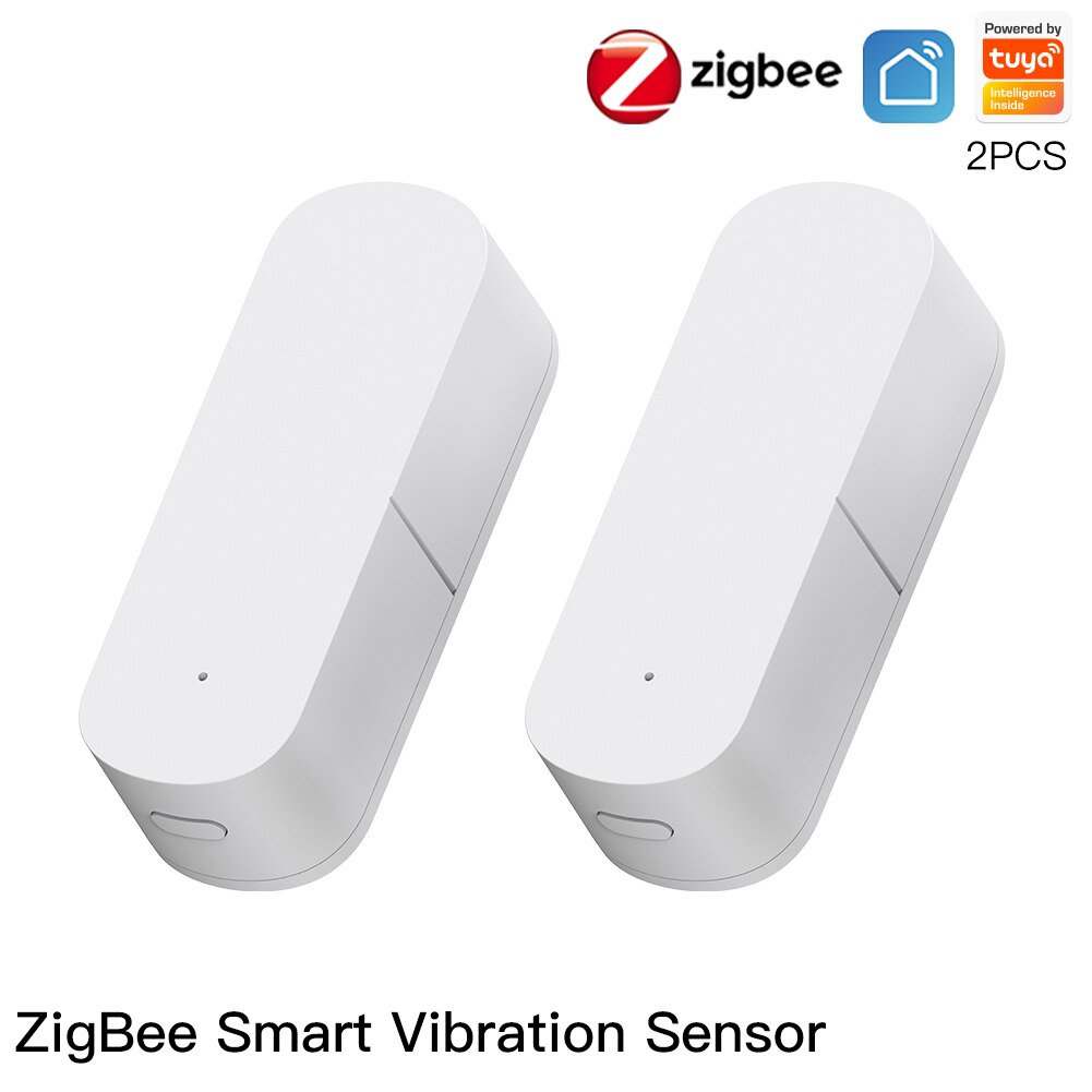 MoesHouse Zigbee Smart Vibration Sensor Detection,Tuya Smart Life APP Notification,Real-Time Motion Shock Alarm,History Record: 2 PCs