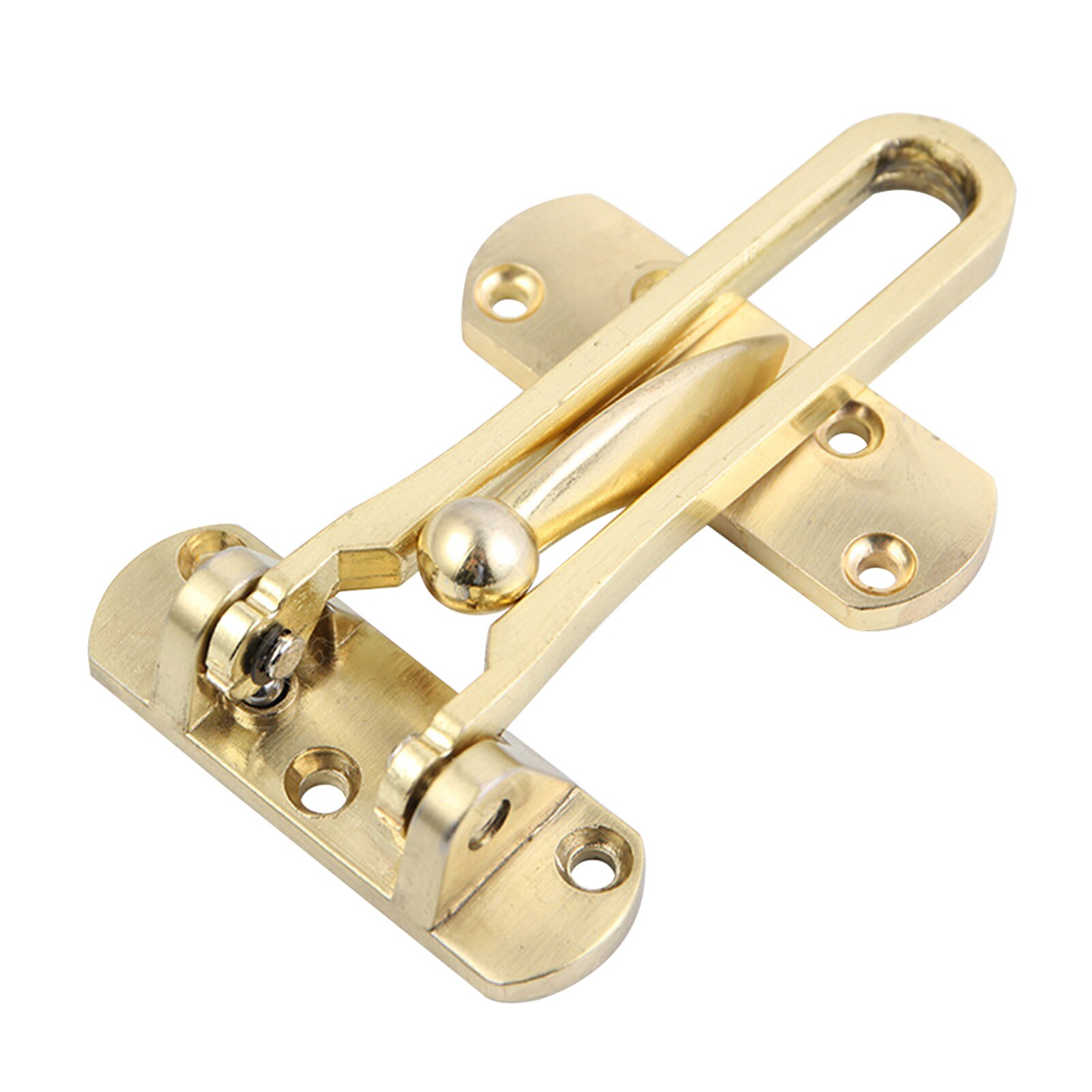 Anti Theft Zinc Alloy Security Lock Window Cabinet Door Latch Heavy Duty With Screws Home Hotel Easy Install Rustproof Hardware: Gold