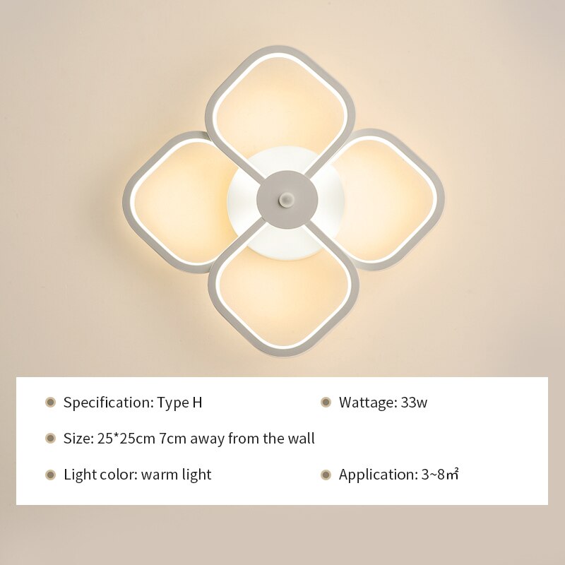 ledet vegglampe moderne stue soverom nattbord hvit ledet lampett sirkel gevir plommeblomst midtgang korridor vegglampe: type h / Varm hvit