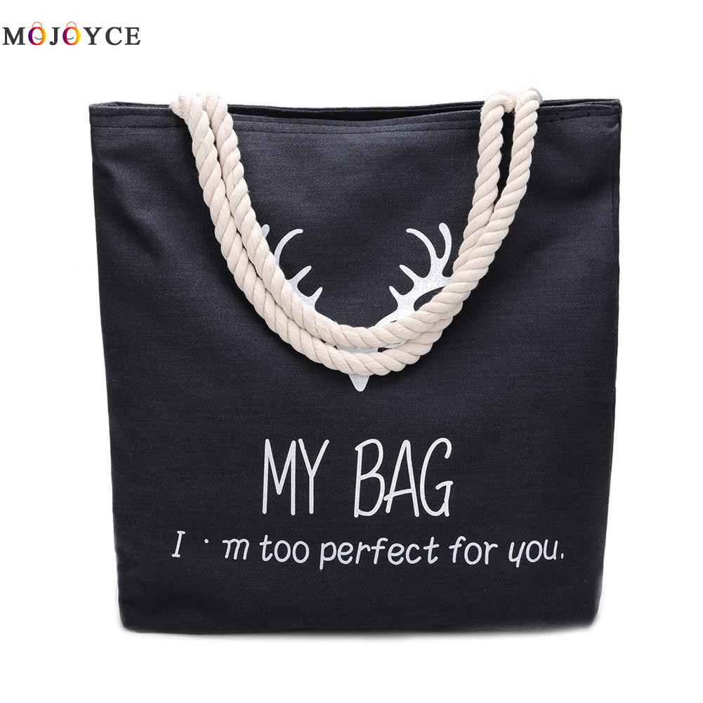 Women Canvas Casual Handbags Shoulder Bags Portable Cat Print Shopping Bag: Black