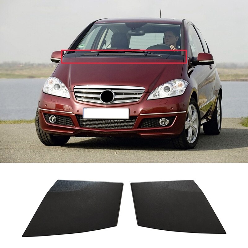 Couvercle de charnière de capot de voiture, protection d'angle de capot de vidange d'eau de pare-brise pour Mercedes Benz classe A W169