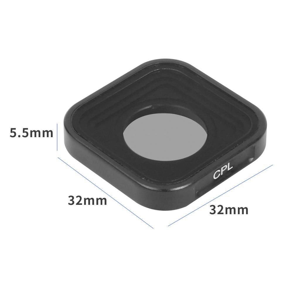 Kamera Filter Set UV CPL ND8 ND16 ND32 Objektiv Filter mit Silikon Fall Abdeckung Für Gopro Hero 9 Schwarz Action kamera Zubehör: CPL filter cover