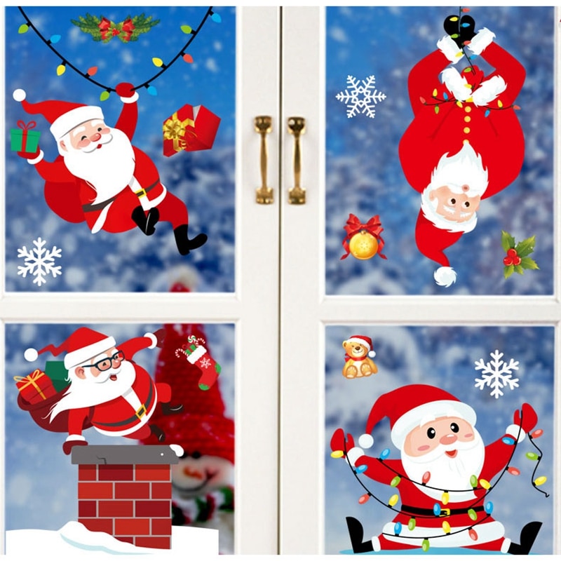 Weihnachten Fenster Aufkleber Fenster Klettern Santa Santa Aufkleber Super Santa Aufkleber Frohe Weihnachten Dekor Für Heimat