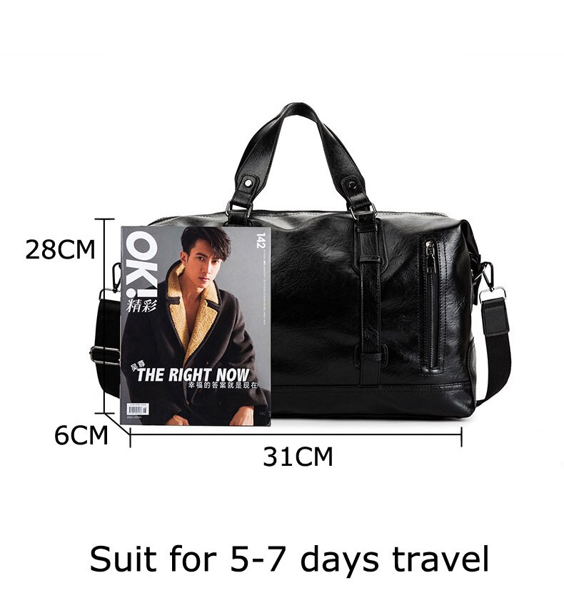 Männer Reise Duffle Tasche Wasserdichte Große Kapazität PU Leder Gepäck Handtasche männer Schulter Frauen Wochenende Reisen Taschen XA78WC