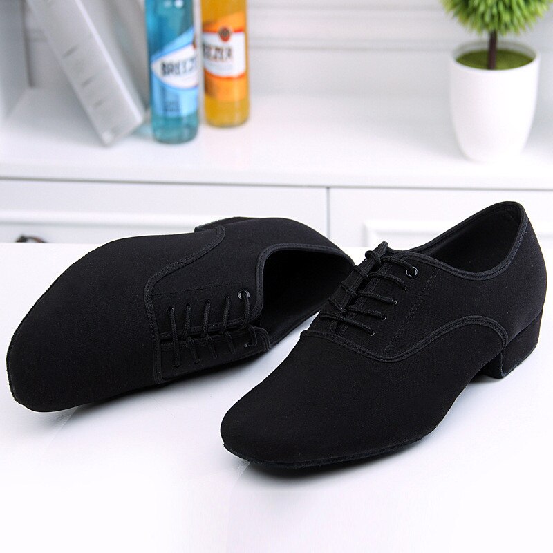 Men Oxford cloth Latin Ballroom Dance Shoes Low heel 2.5CM Modern dance shoes Suede sole and rubber sole shoes