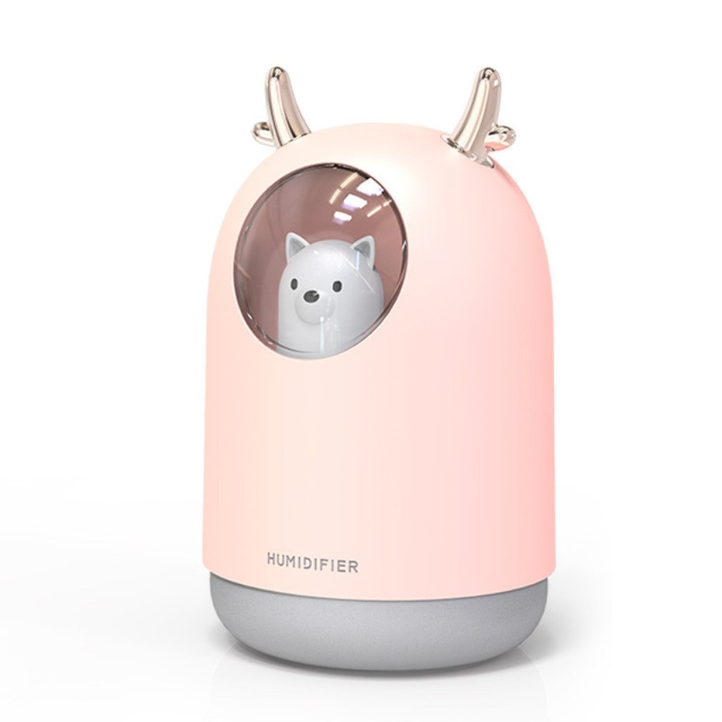 Schattige huisdier luchtbevochtiger usb luchtbevochtiger mini draagbare aromatherapie waterzuiveraar vernevelaar nachtlampje luchtbevochtiger