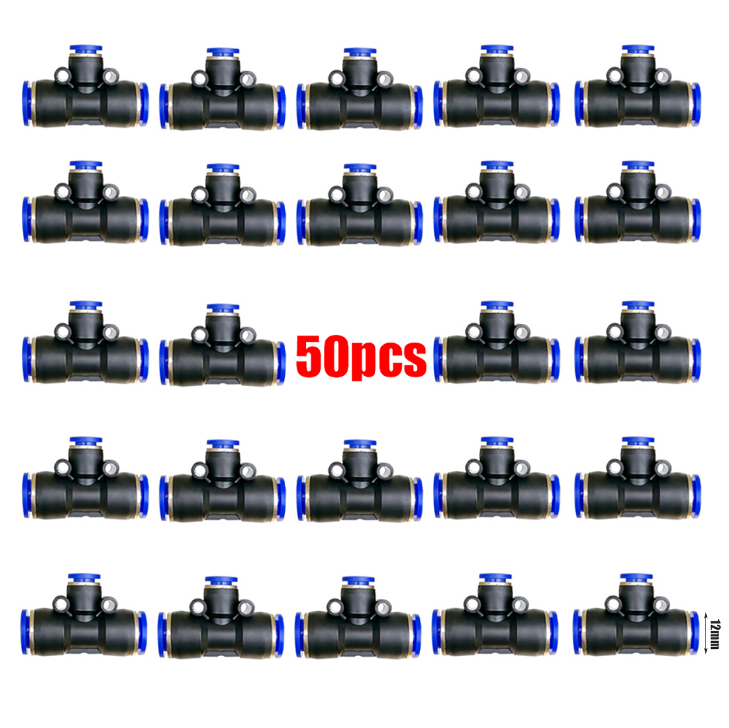 10-50Pcs Universal Free Bending Yellow Copper Mist Nozzle 12mm Straight Push Lock Joint 9/12mm Hose Garden Watering Sprayer: Light Grey