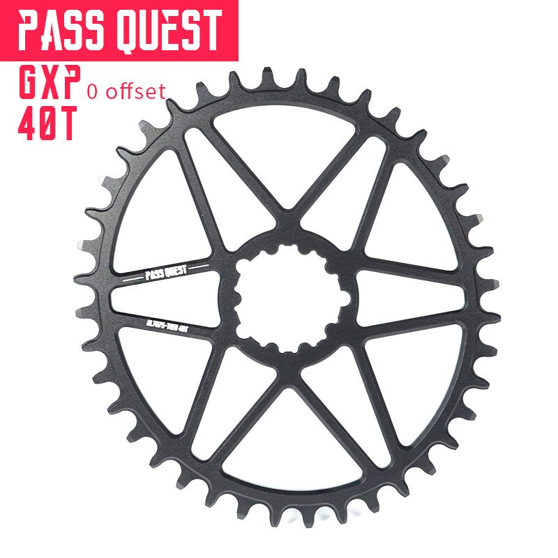 Pass quest offset 0mm gxp oval smal bred kedjekrans vevsats för sram  xx1 x01 mtb mountainbike kedja hjul cykel gear 30-42t: Gxp oval 40t balck